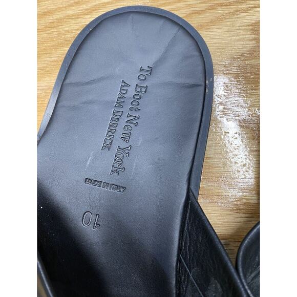 Adam Derrick Flip Flop Sandals Men 10 Black Non Slip Flat Bottom Casual Wear S44 - Picture 2 of 5